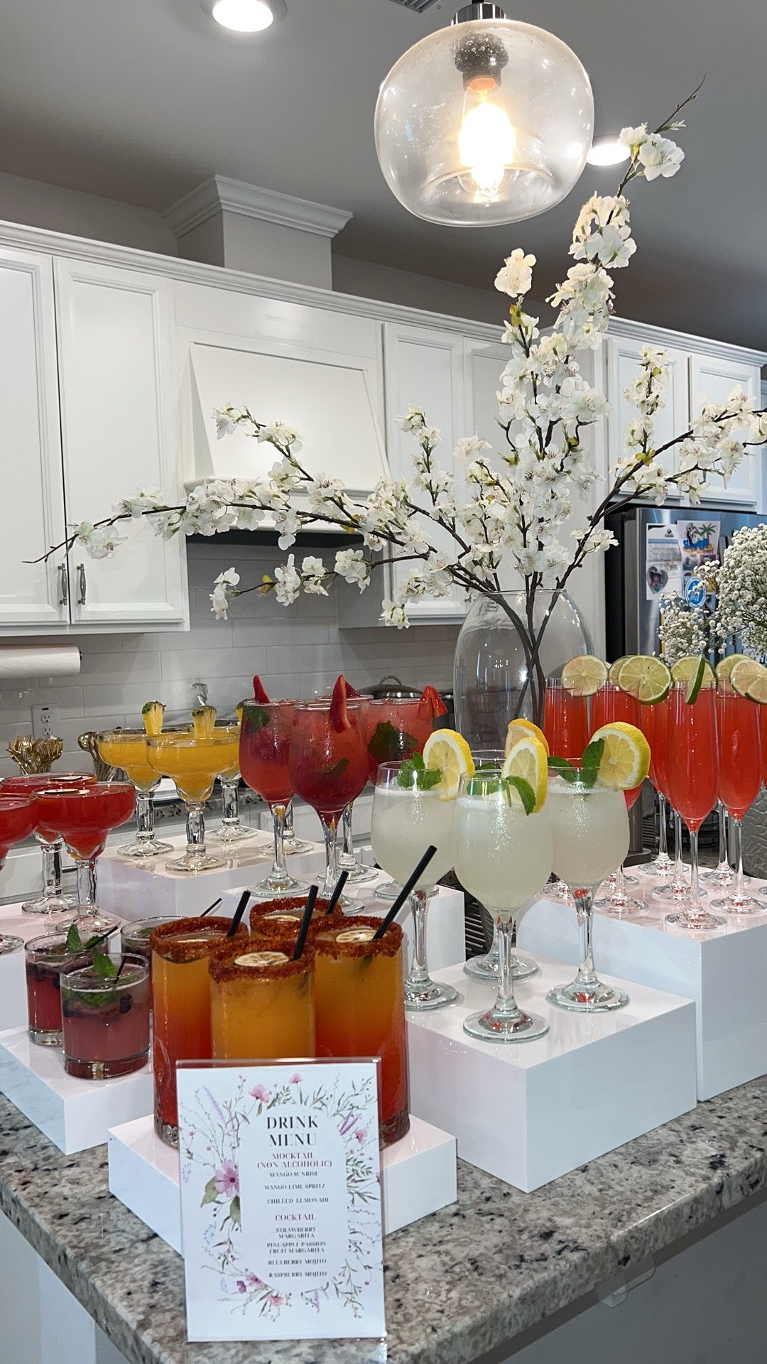 Food risers for buffet